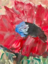 Load image into Gallery viewer, Original Abstract Oil Painting On Canvas Poppy Heaven Textured art impasto