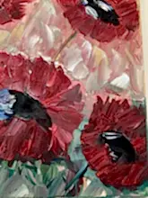 Load image into Gallery viewer, Original Abstract Oil Painting On Canvas Poppy Heaven Textured art impasto