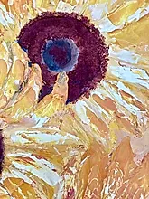 Load image into Gallery viewer, Original Abstract Oil Painting On Canvas Sunflowers Textured art impasto