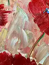 Load image into Gallery viewer, Original Abstract Oil Painting On Canvas Poppy Heaven Textured art impasto