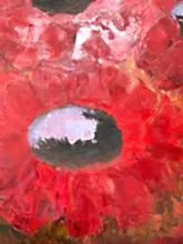 Load image into Gallery viewer, Original Abstract Oil Painting On Canvas Poppy Dawn Textured artwork impasto