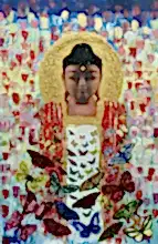 Load image into Gallery viewer, Original Abstract Oil Painting On Canvas Budhha Textured art Impasto Buddha Butterfly