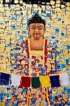 Load image into Gallery viewer, Original Abstract Oil Painting On Canvas Budhha Textured art Impasto Buddha