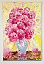 Load image into Gallery viewer, Original Abstract Oil Painting On Canvas Fluffy Pink Peonies Textured Impasto