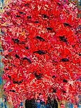 Load image into Gallery viewer, Original Abstract Oil Painting On Canvas Flower Power Textured art Impasto