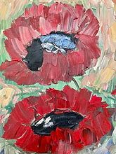 Load image into Gallery viewer, Original Abstract Oil Painting On Canvas Poppy Heaven Textured art impasto