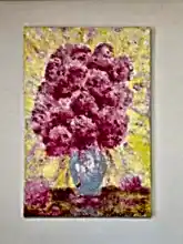 Load image into Gallery viewer, Original Abstract Oil Painting On Canvas Fluffy Pink Peonies Textured Impasto