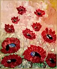 Load image into Gallery viewer, Original Abstract Oil Painting On Canvas Poppy Heaven Textured art impasto