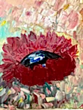 Load image into Gallery viewer, Original Abstract Oil Painting On Canvas Poppy Life Textured artwork impasto