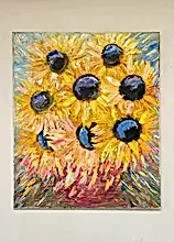 Load image into Gallery viewer, Abstract Original Oil Painting On canvas Textured art Sunflower Bliss impasto