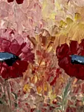 Load image into Gallery viewer, Original Abstract Oil Painting On Canvas Poppy Grace Textured impasto art