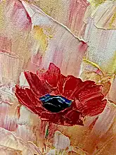 Load image into Gallery viewer, Original Abstract Oil Painting On Canvas Poppy Heaven Textured art impasto