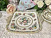 Load image into Gallery viewer, E B Foley, Ming Rose pattern, cake or sandwich plate c.1950s.