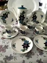 Load image into Gallery viewer, Johnson Brothers Coffee Set, Barbados Snowhite coffee set